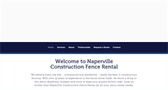 Desktop Screenshot of napervillefencerental.com